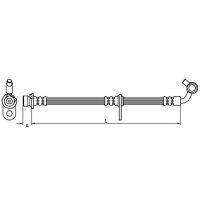 Brake hose 406mm METZGER for HONDA CR-V III