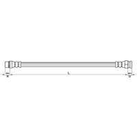 Brake hose 188mm METZGER for CITROËN C3 I