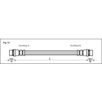 Brake hose 200mm METZGER for OPEL VIVARO A