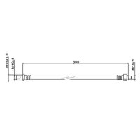 Brake hose rear inside 353mm METZGER for DAILY IV