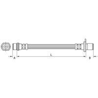 Brake hose rear left inside 161mm METZGER for TOYOTA...