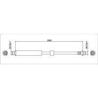 Bremsschlauch hinten 289mm METZGER für LAND ROVER RANGE