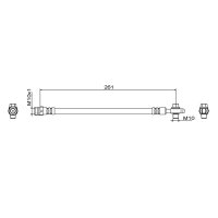 Brake hose rear 261mm METZGER for VW GOLF VII