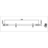 Bremsschlauch vorne 359mm METZGER für DAILY VI