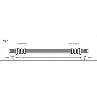Kupplungsschlauch 266mm METZGER für ALFA ROMEO 75