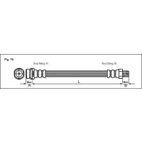 Brake hose 163mm METZGER for FORD FOCUS I