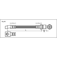 Bremsschlauch 286mm METZGER für OPEL CORSA A