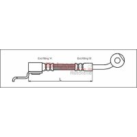 Brake hose 410mm METZGER for JEEP CHEROKEE (XJ)