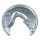 Brake disc splash guard, rear right METZGER for CITROËN C8 (EA_)