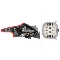Rückleuchte rechts mit Schlusslicht 12 V LED W16W...
