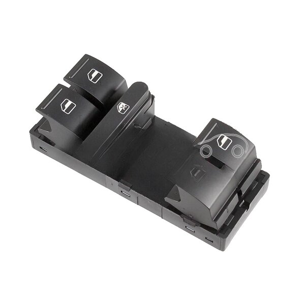 Power Window Switch front 10-pin black METZGER for e.g. SKODA OCTAVIA