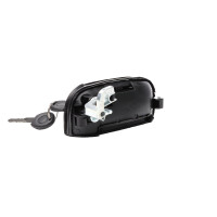 Exterior Door Handle front left with Key black METZGER for e.g. VW TRANSPORTER