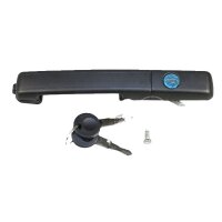 Exterior Door Handle front left with Key black METZGER...