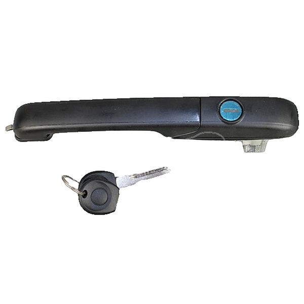 Exterior Door Handle front right with Key black METZGER for e.g. VW PASSAT