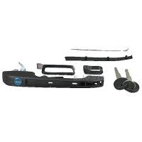 Exterior Door Handle front left with Key black METZGER...