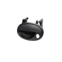 Exterior Door Handle front left without Key black METZGER for e.g. OPEL MERIVA