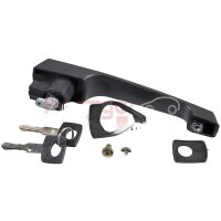 Exterior Door Handle front right with Key black METZGER...