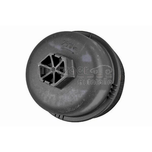 Cap Oil Filter Housing plastic with Seal METZGER for e.g. FIAT GRANDE