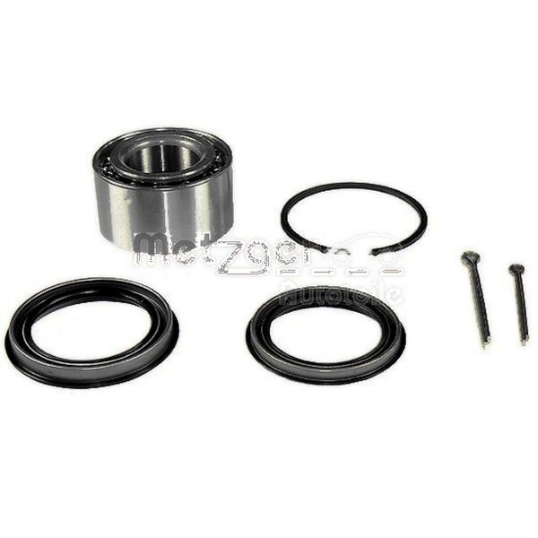 Wheel Bearing Set front axle right Ø 68 mm 39 mm METZGER for NISSAN MICRA