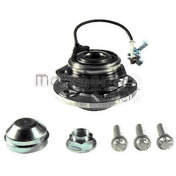 Wheel Bearing Set with Wheel Hub METZGER suitable for e.g. OPEL ASTRA