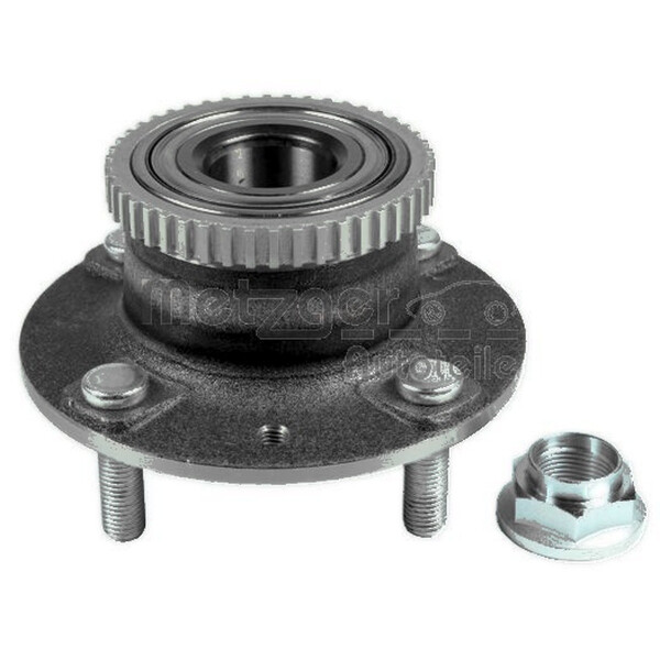 Wheel Bearing Set with Wheel Hub METZGER suitable for e.g. KIA CARENS