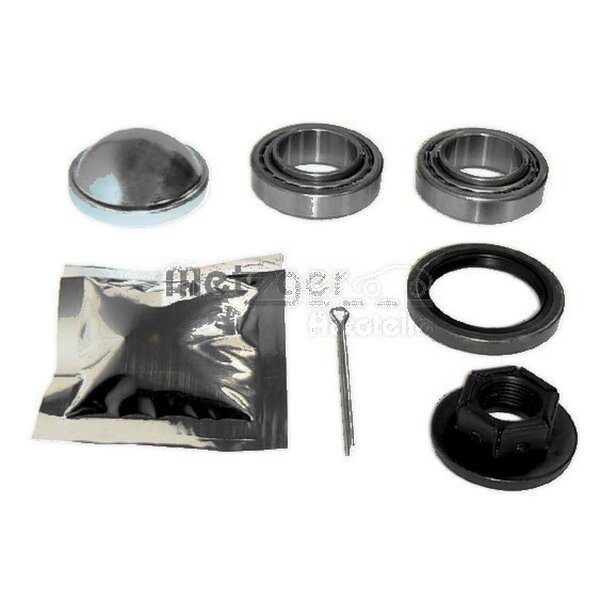 Wheel Bearing Set rear right with Nut Ø 50 mm 18 mm METZGER for e.g. FORD ESCORT