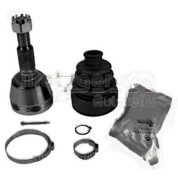 Joint Kit Drive Shaft front right 158 mm Ø 52 mm METZGER for e.g. OPEL ASTRA