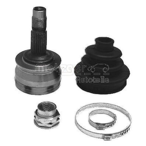 Gelenksatz Antriebswelle vorne rechts 127 mm Ø 47 mm METZGER für FIAT SEICENTO