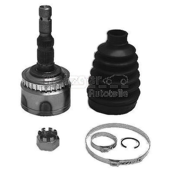 Joint Kit Drive Shaft front right 168 mm Ø 52 mm METZGER for e.g. OPEL CORSA