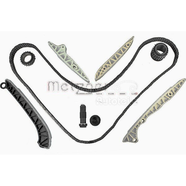 Timing Chain Kit OE-KETTE 8 pcs. METZGER suitable for e.g. MB E-CLASS