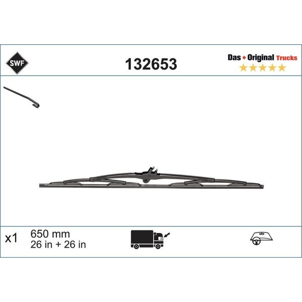 Wischblatt Bügelwischblatt 650 mm SWF für u.a. RENAULT TRUCKS