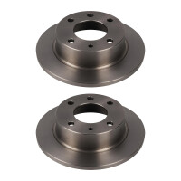 2 Brake Discs rear axle full Ø 71 mm 7 mm VALEO...