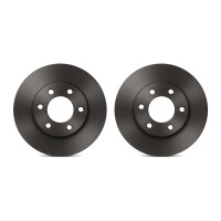 2 Brake Discs rear axle full Ø 70 mm 8 mm VALEO...
