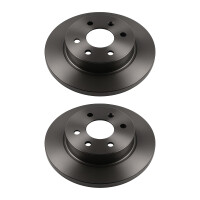 2 Brake Discs rear axle full Ø 66 mm 12 mm VALEO...