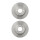 2 Brake Discs front axle full Ø 65 mm 12 mm VALEO for e.g. VW GOLF