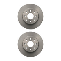 2 Brake Discs rear axle full Ø 59 mm 10 mm VALEO...