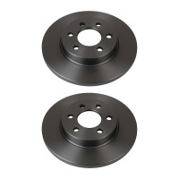 2 Brake Discs rear axle full Ø 66 mm 10.5 mm VALEO...