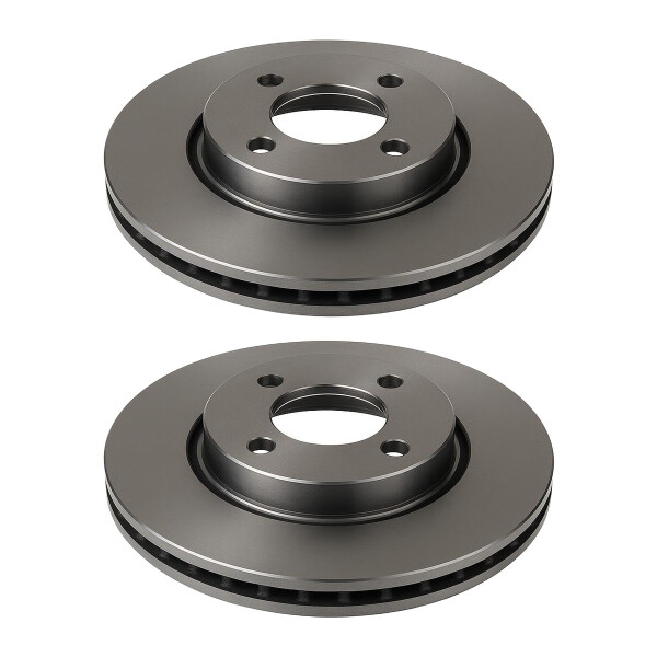 2 Brake Discs front axle ventilated Ø 64 mm 24 mm VALEO for e.g. FORD MONDEO
