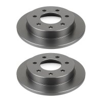 2 Brake Discs rear axle full Ø 68 mm 10 mm VALEO...