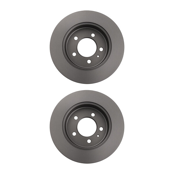 2 Brake Discs rear axle full Ø 57 mm 10 mm VALEO for e.g. OPEL VECTRA