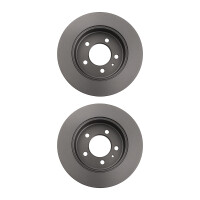 2 Brake Discs rear axle full Ø 57 mm 10 mm VALEO...