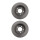 2 Brake Discs rear axle full Ø 57 mm 10 mm VALEO for e.g. OPEL VECTRA