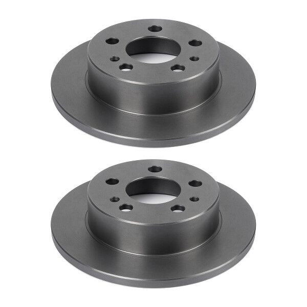 2 Brake Discs rear axle full Ø 65.5 mm 10 mm VALEO for e.g. OPEL VECTRA
