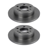 2 Brake Discs rear axle full Ø 65.5 mm 10 mm VALEO...