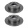 2 Brake Discs rear axle full Ø 65.5 mm 10 mm VALEO for e.g. OPEL VECTRA