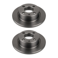 2 Brake Discs rear axle full Ø 71 mm 12 mm VALEO...