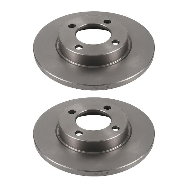 2 Brake Discs front axle full Ø 65 mm 10 mm VALEO for e.g. VW POLO
