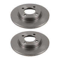 2 Brake Discs front axle full Ø 65 mm 10 mm VALEO...