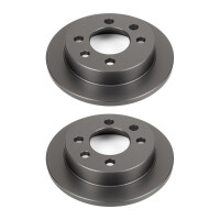 2 Brake Discs rear axle full Ø 57 mm 10 mm VALEO...