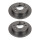 2 Brake Discs rear axle full Ø 57 mm 10 mm VALEO for e.g. OPEL ASTRA